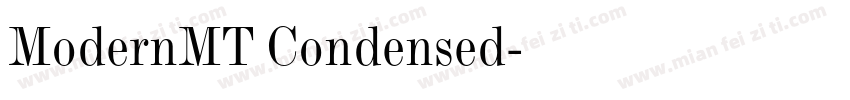 ModernMT Condensed字体转换
